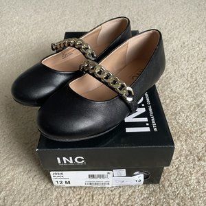 INC International Concepts Jodie Flat Gold Chain Strap Shoe Size 12
